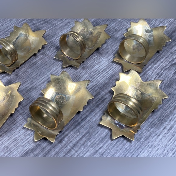 10 - Solid Brass Pineapple Napkin Rings Southern Hospitality - Picture 7 of 10